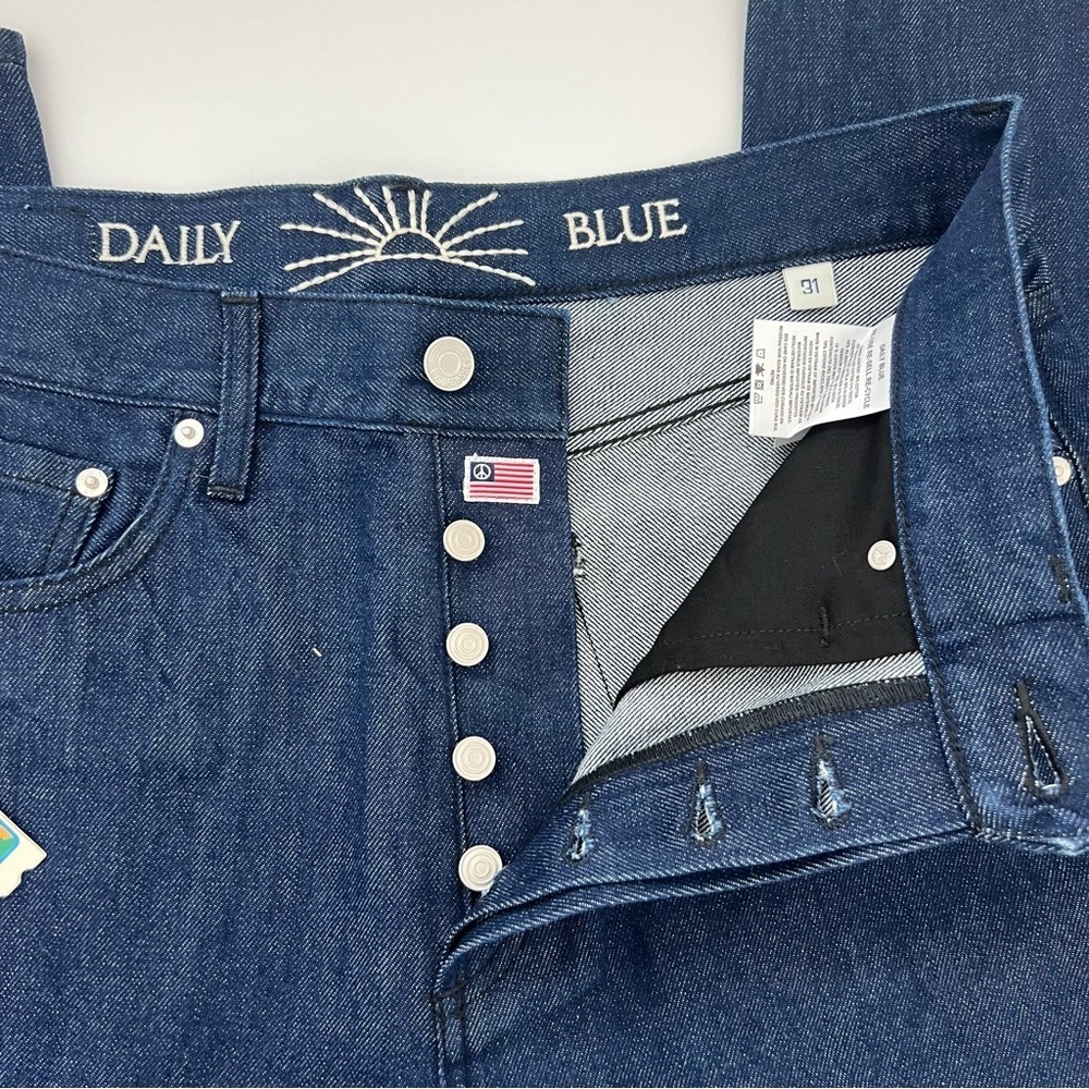 Daily Blue Boost in Nite Jeans Womens 31 Dark Indigo High Rise Straight Leg NWT - Picture 7 of 13